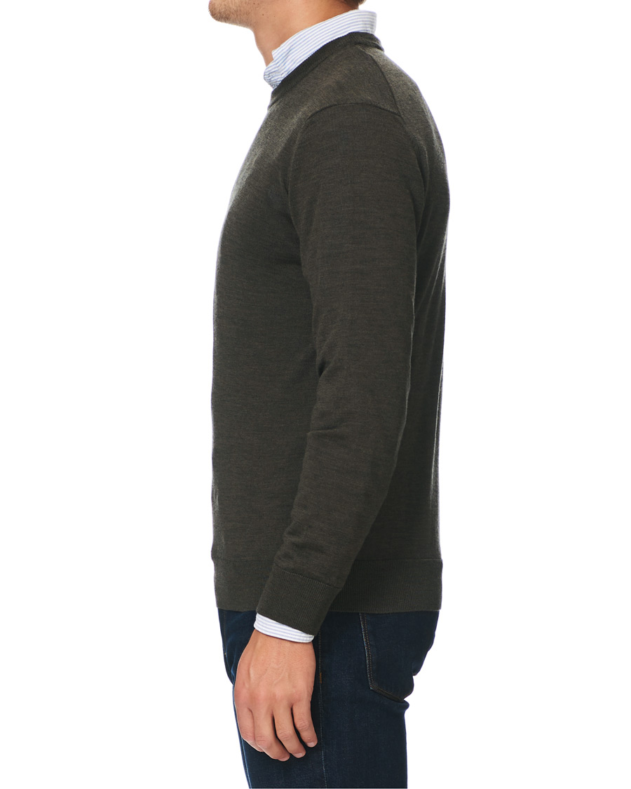 Heren | Truien | NN07 | Ted Merino Crew Neck Pullover Army Green