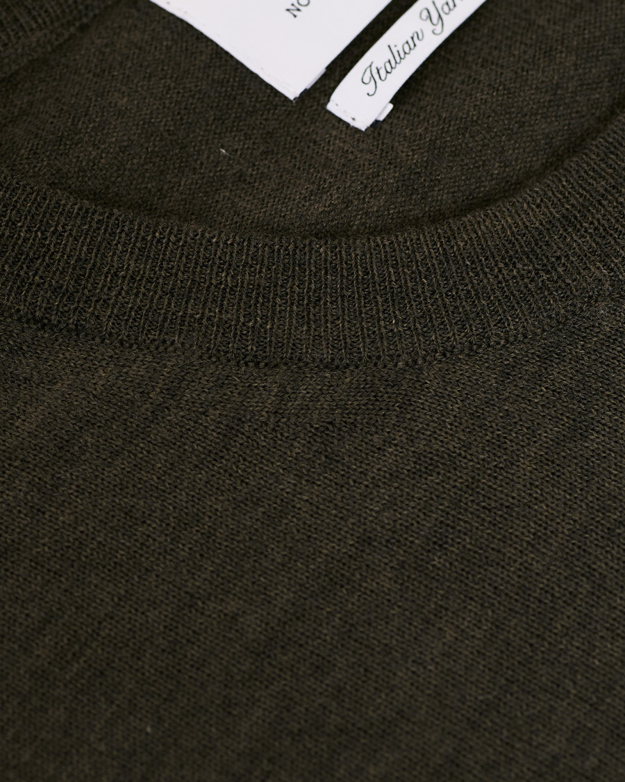 Heren | Truien | NN07 | Ted Merino Crew Neck Pullover Army Green