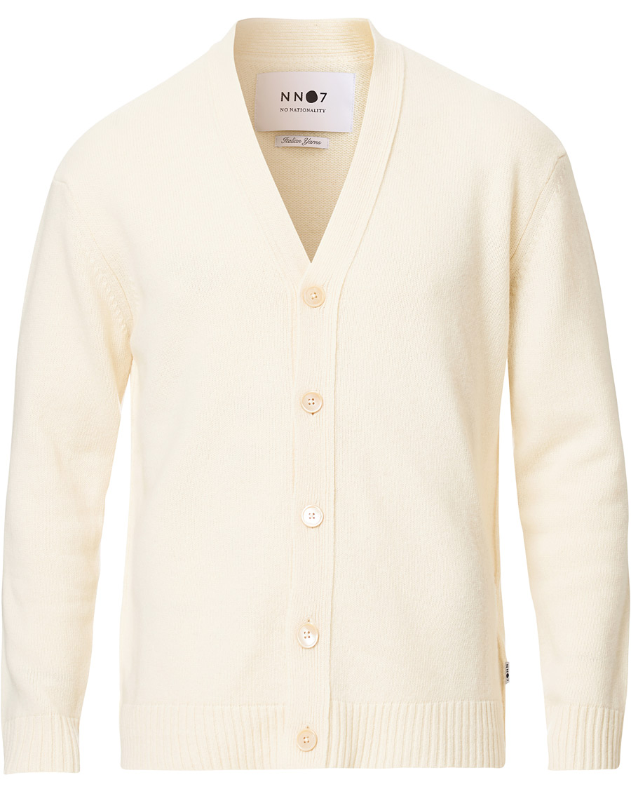 Heren | Truien | NN07 | Björn Wool Cardigan Cream