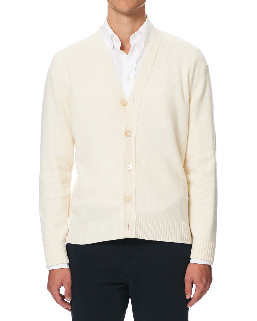 Heren | Truien | NN07 | Björn Wool Cardigan Cream