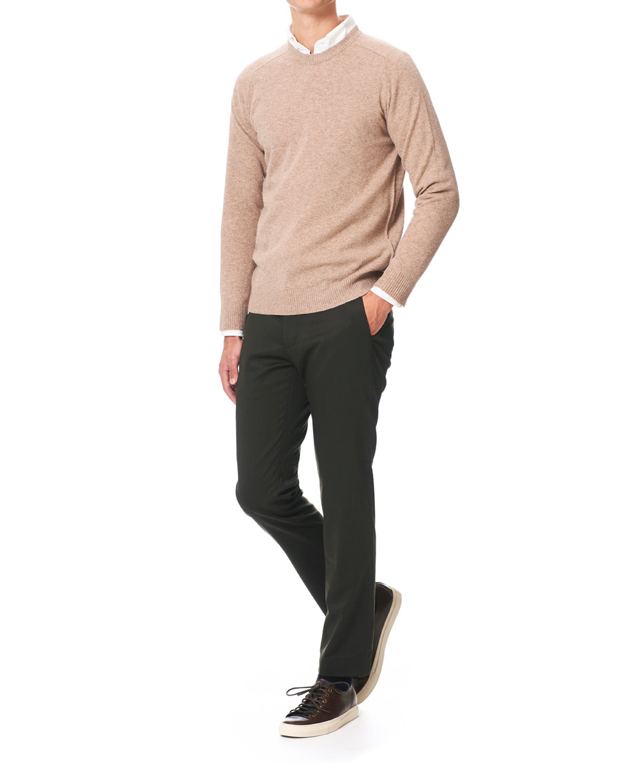Heren | Broeken | NN07 | Theo Regular Fit Wool Trousers Army Green