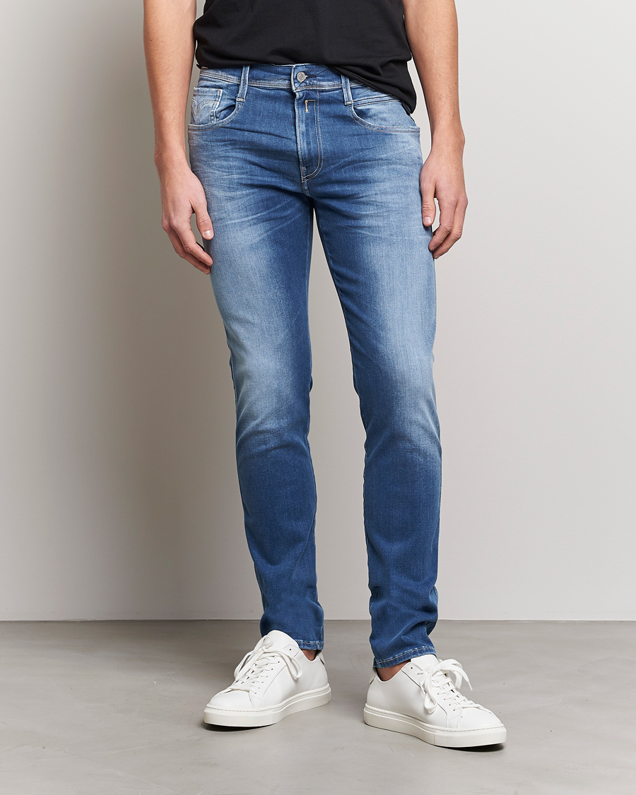 Heren | Slim fit | Replay | Anbass Hyperflex Re Used X-Lite Jeans Light Blue