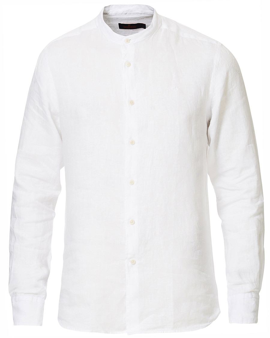Heren | Overhemden | Morris | Nicolas Band Collar Shirt White