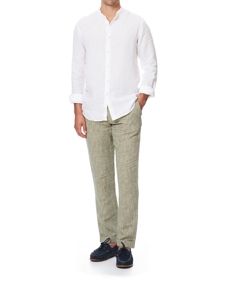 Heren | Overhemden | Morris | Nicolas Band Collar Shirt White