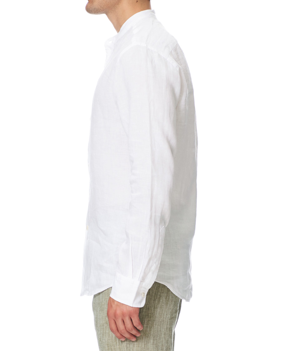 Heren | Overhemden | Morris | Nicolas Band Collar Shirt White