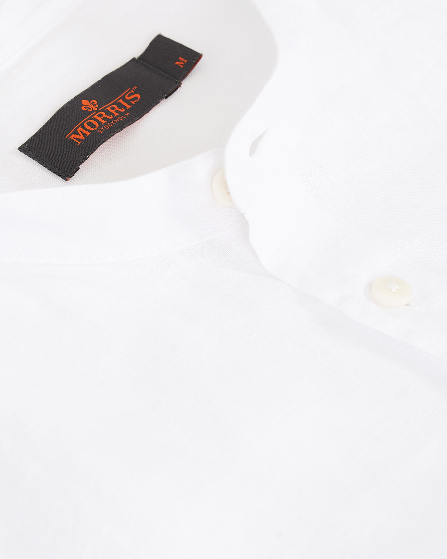 Heren | Overhemden | Morris | Nicolas Band Collar Shirt White