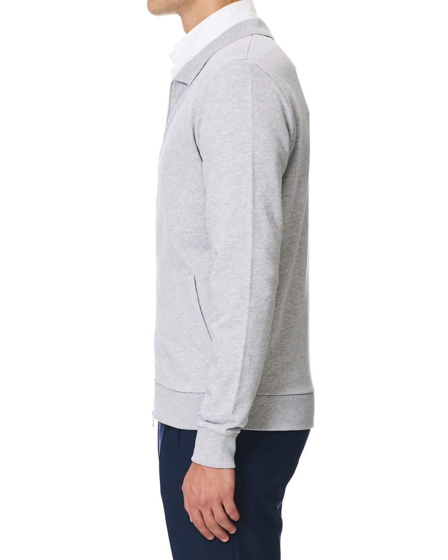 Heren | Truien | Stenströms | Cotton College Zip Cardigan Grey