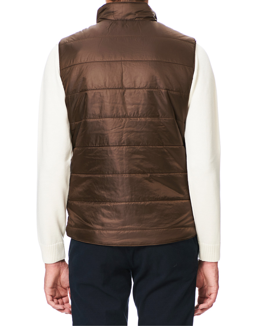 Heren | Jassen | Stenströms | Quilted Houndstooth Vest Brown