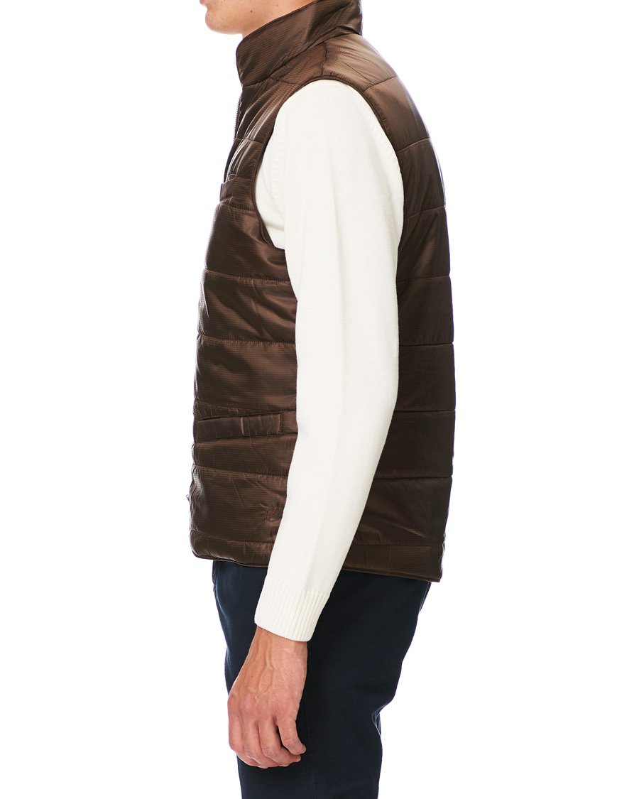 Heren | Jassen | Stenströms | Quilted Houndstooth Vest Brown