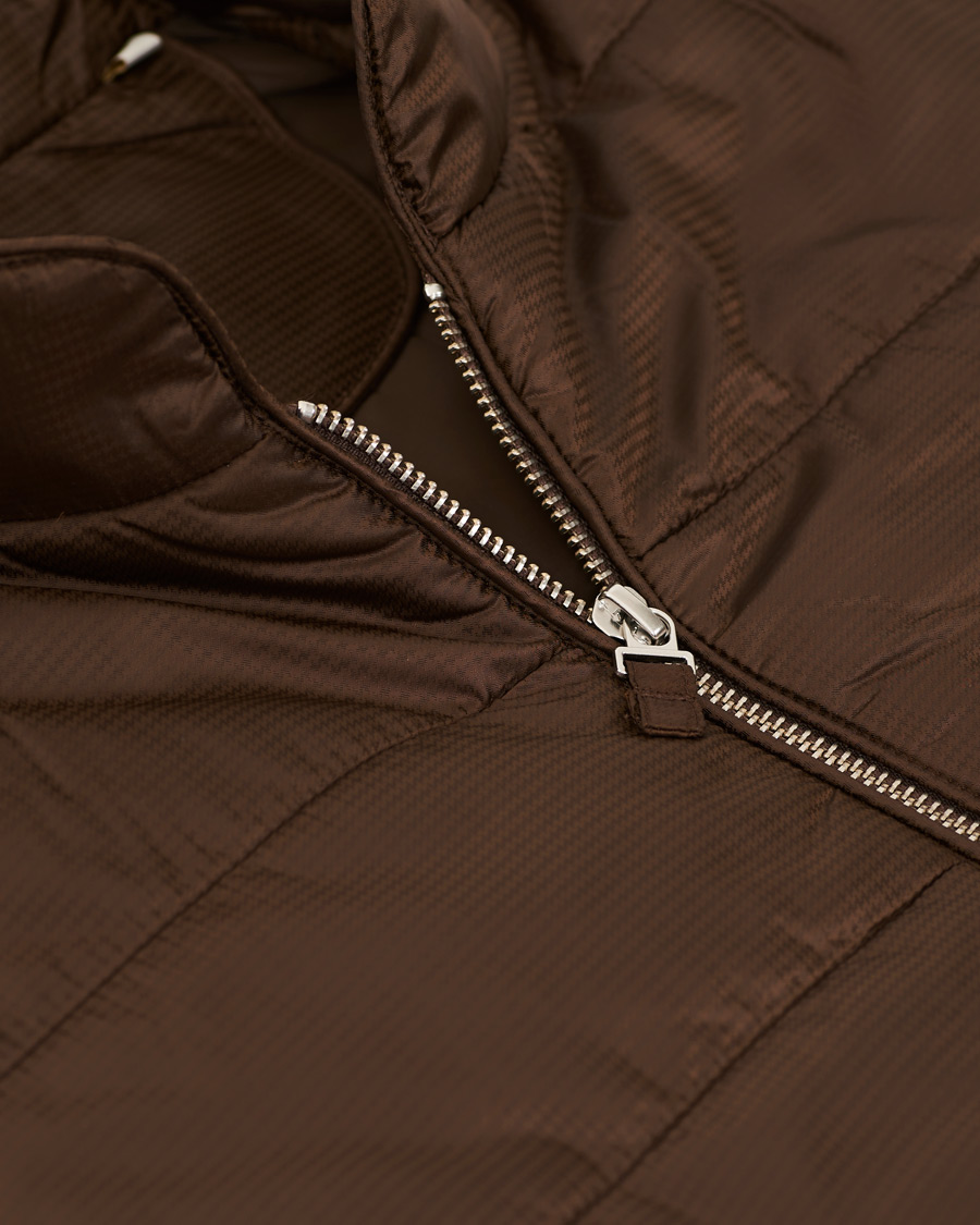 Heren | Jassen | Stenströms | Quilted Houndstooth Vest Brown