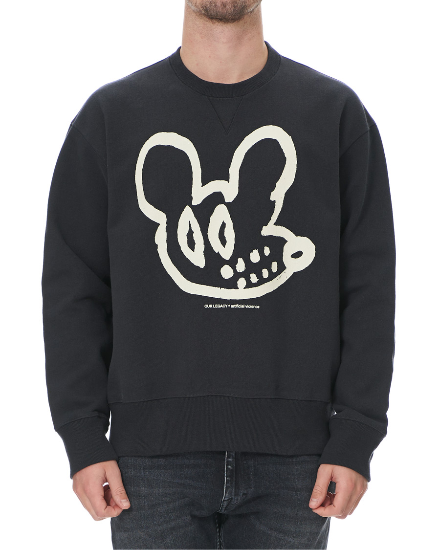 Heren | Truien | Our Legacy | Base Graphic Sweatshirt Black
