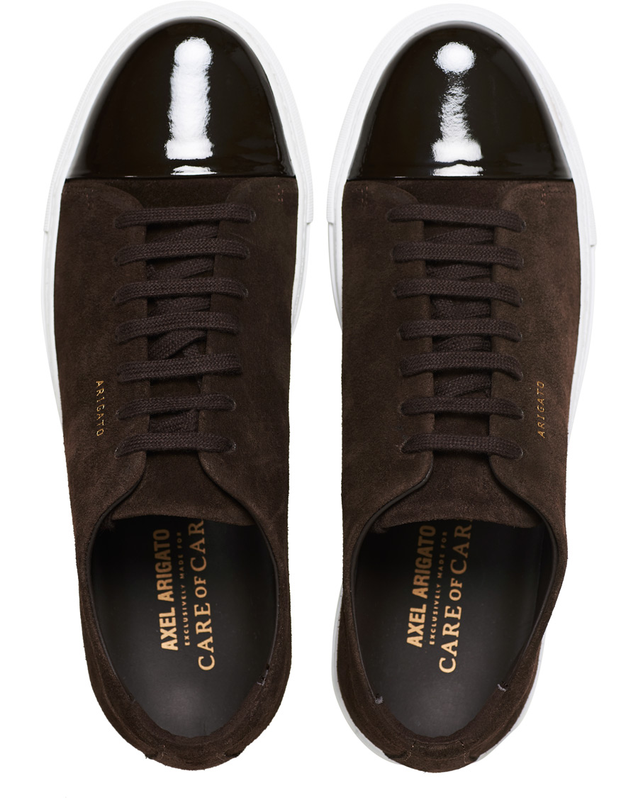 Heren | Axel Arigato High Shine Toe Cap Sneaker Brown Suede | Axel Arigato | High Shine Toe Cap Sneaker Brown Suede