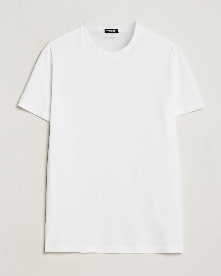 Heren | T-shirts | Dsquared2 | 2-Pack Cotton Stretch Crew Neck Tee White