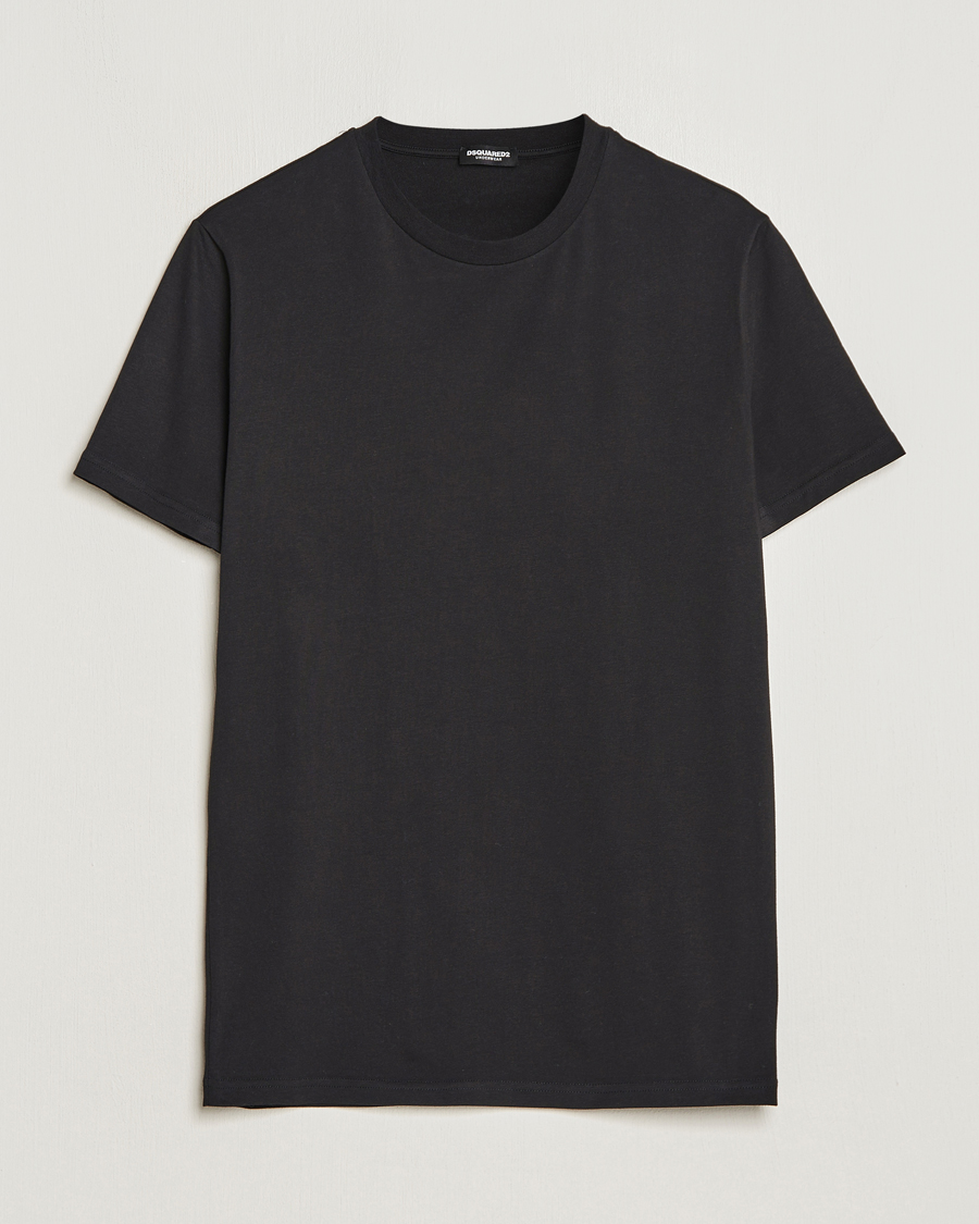 Heren | | Dsquared2 | 2-Pack Cotton Stretch Crew Neck Tee Black