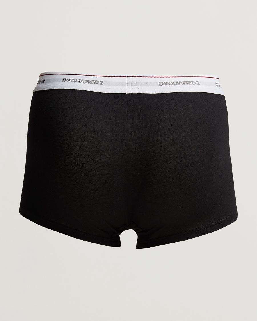 Heren | Boxershorts | Dsquared2 | 3-Pack Cotton Stretch Trunk Black