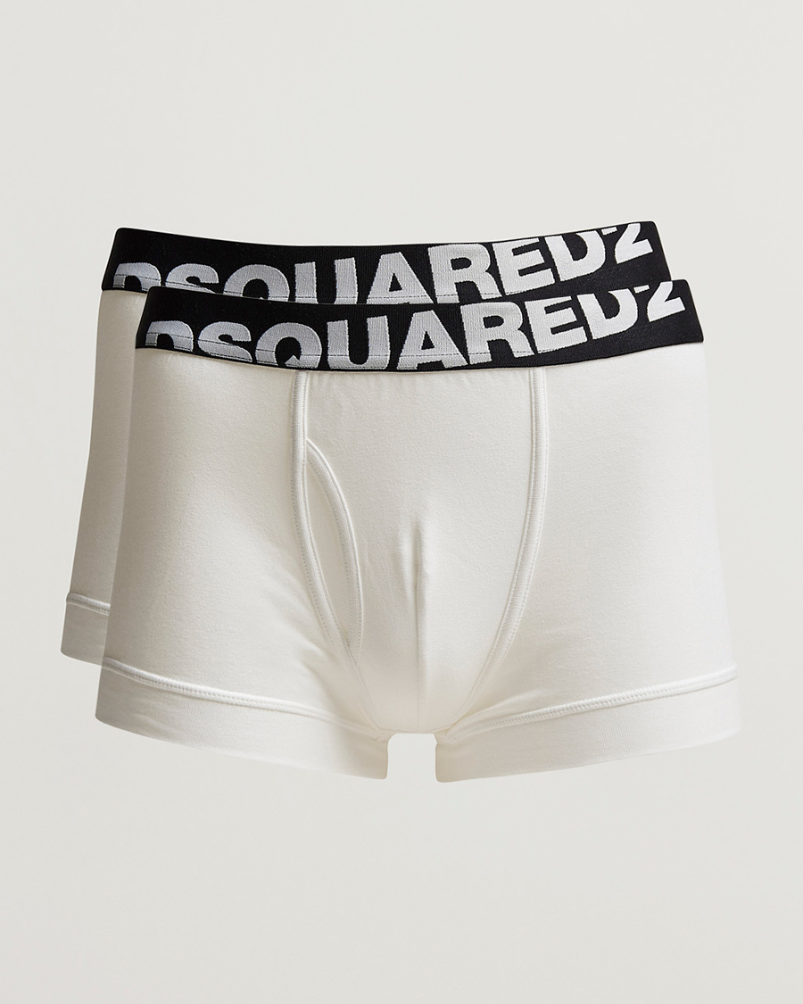 Heren | Dsquared2 | Dsquared2 | 2-Pack Cotton Stretch Trunk White