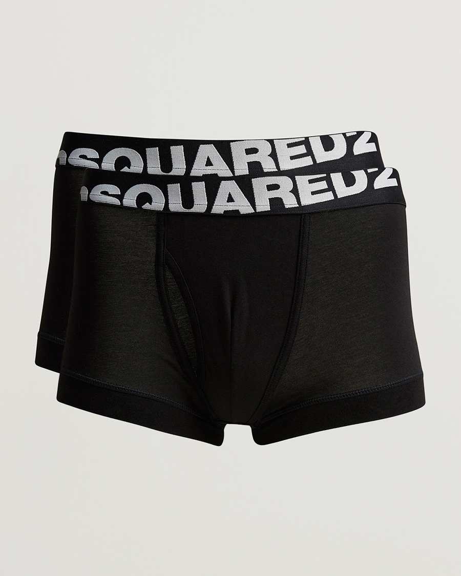 Heren | | Dsquared2 | 2-Pack Cotton Stretch Trunk Black