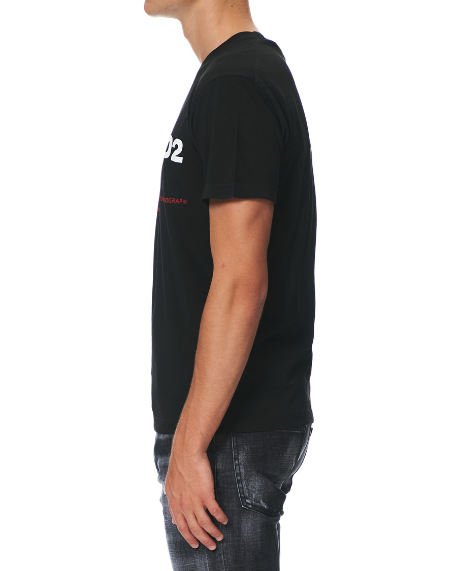 Heren | T-shirts | Dsquared2 | Cool Fit Print Logo Crew Neck Tee Black