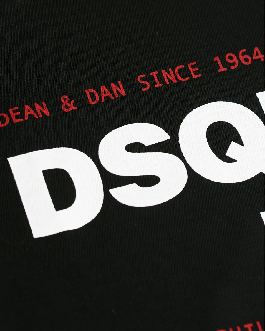 Heren | T-shirts | Dsquared2 | Cool Fit Print Logo Crew Neck Tee Black