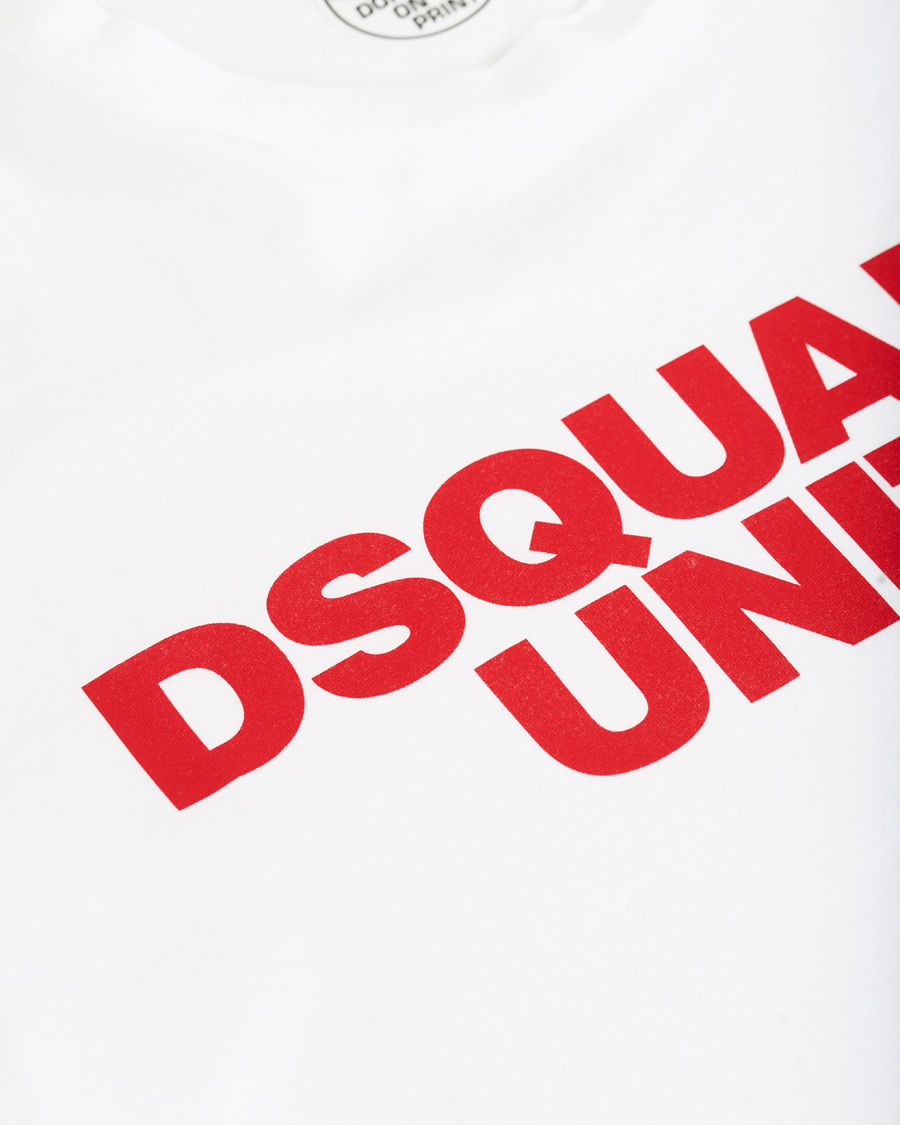 Heren | T-shirts | Dsquared2 | Slouch Fit Logo Crew Neck Tee White