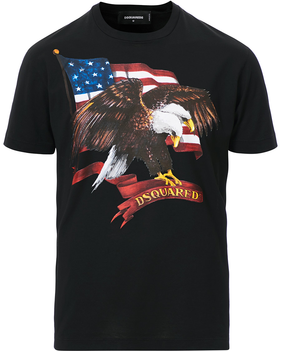 Heren | T-shirts | Dsquared2 | Cool Fit Icon Eagle Logo Crew Neck Tee Black