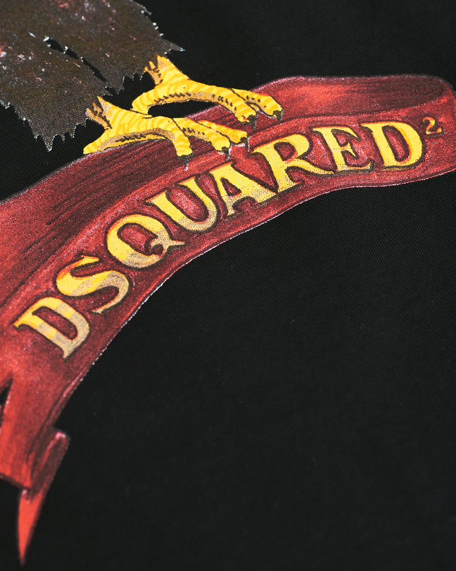 Heren | T-shirts | Dsquared2 | Cool Fit Icon Eagle Logo Crew Neck Tee Black