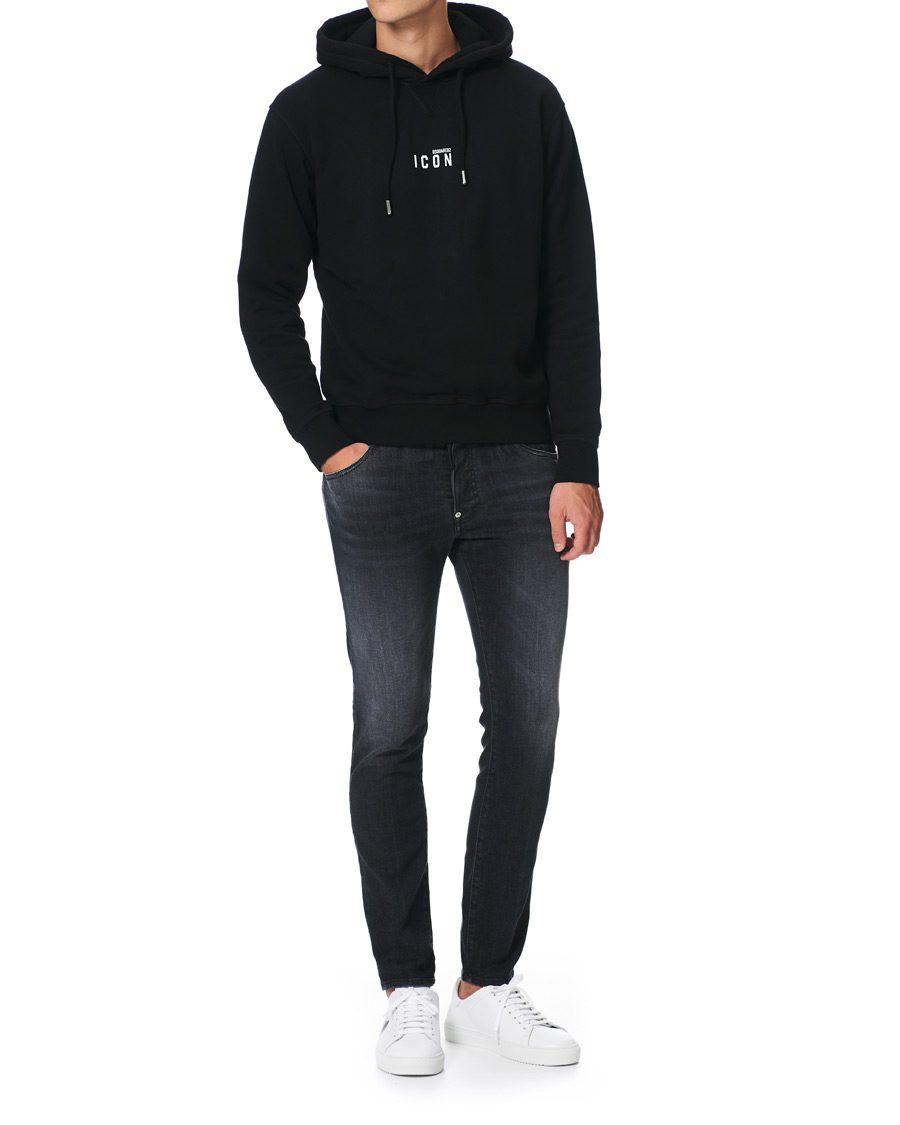 Heren | Truien | Dsquared2 | Cool Fit Icon Small Logo Hoodie Black