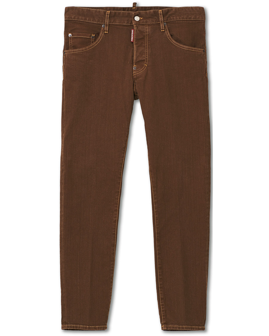 Heren | Broeken | Dsquared2 | Skater 5-Pocket Jeans Bull Garment Dyed Brown