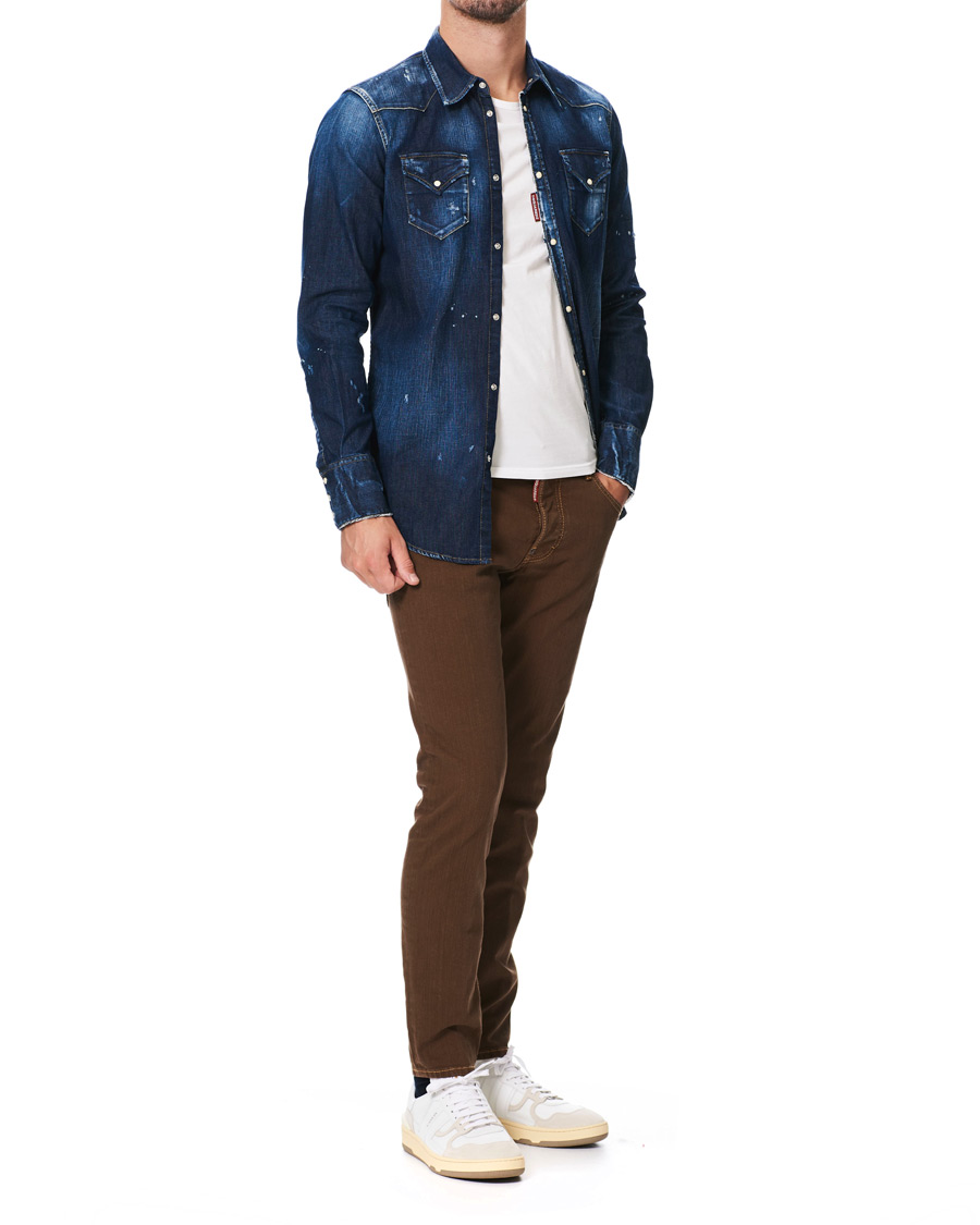 Heren | Broeken | Dsquared2 | Skater 5-Pocket Jeans Bull Garment Dyed Brown