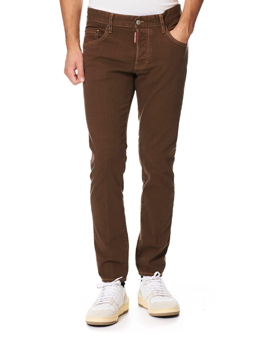 Heren | Broeken | Dsquared2 | Skater 5-Pocket Jeans Bull Garment Dyed Brown