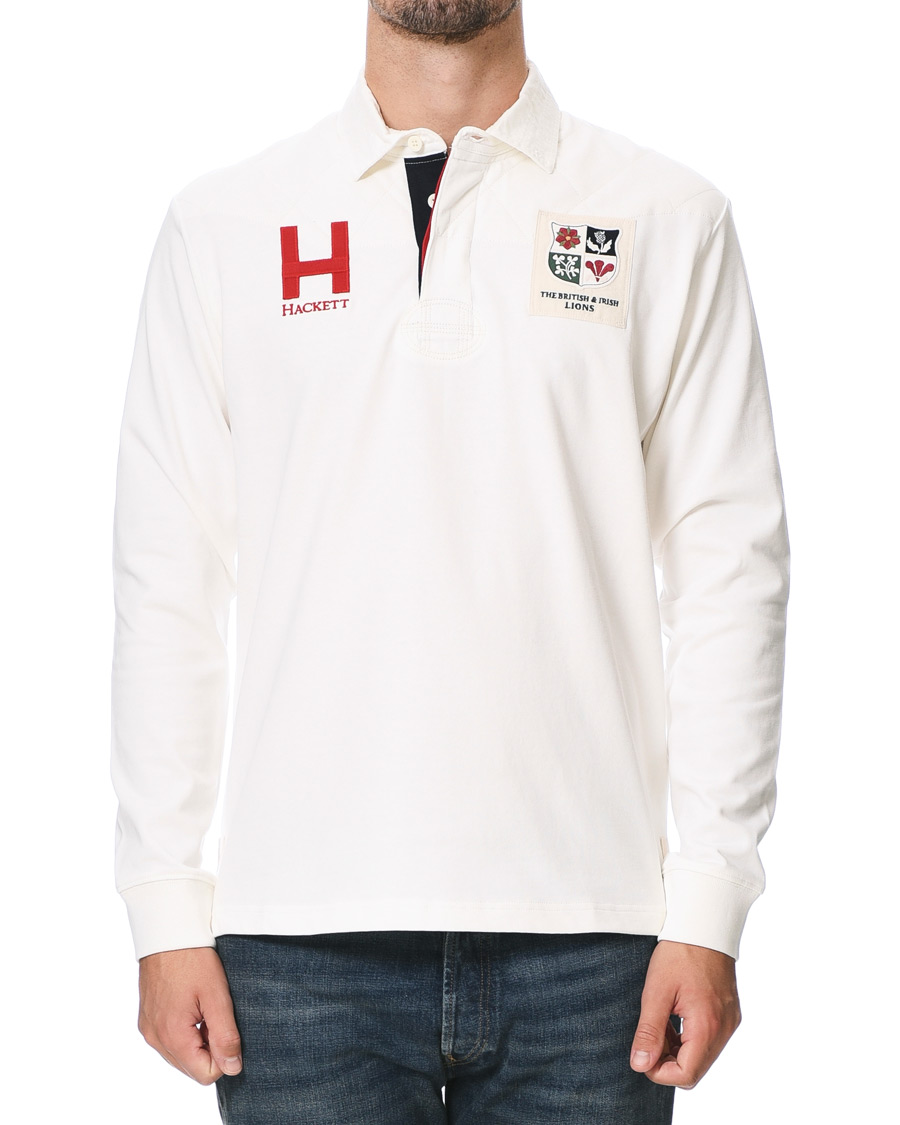 Heren | Truien | Hackett | Lions Long Sleeve Rugby Off White
