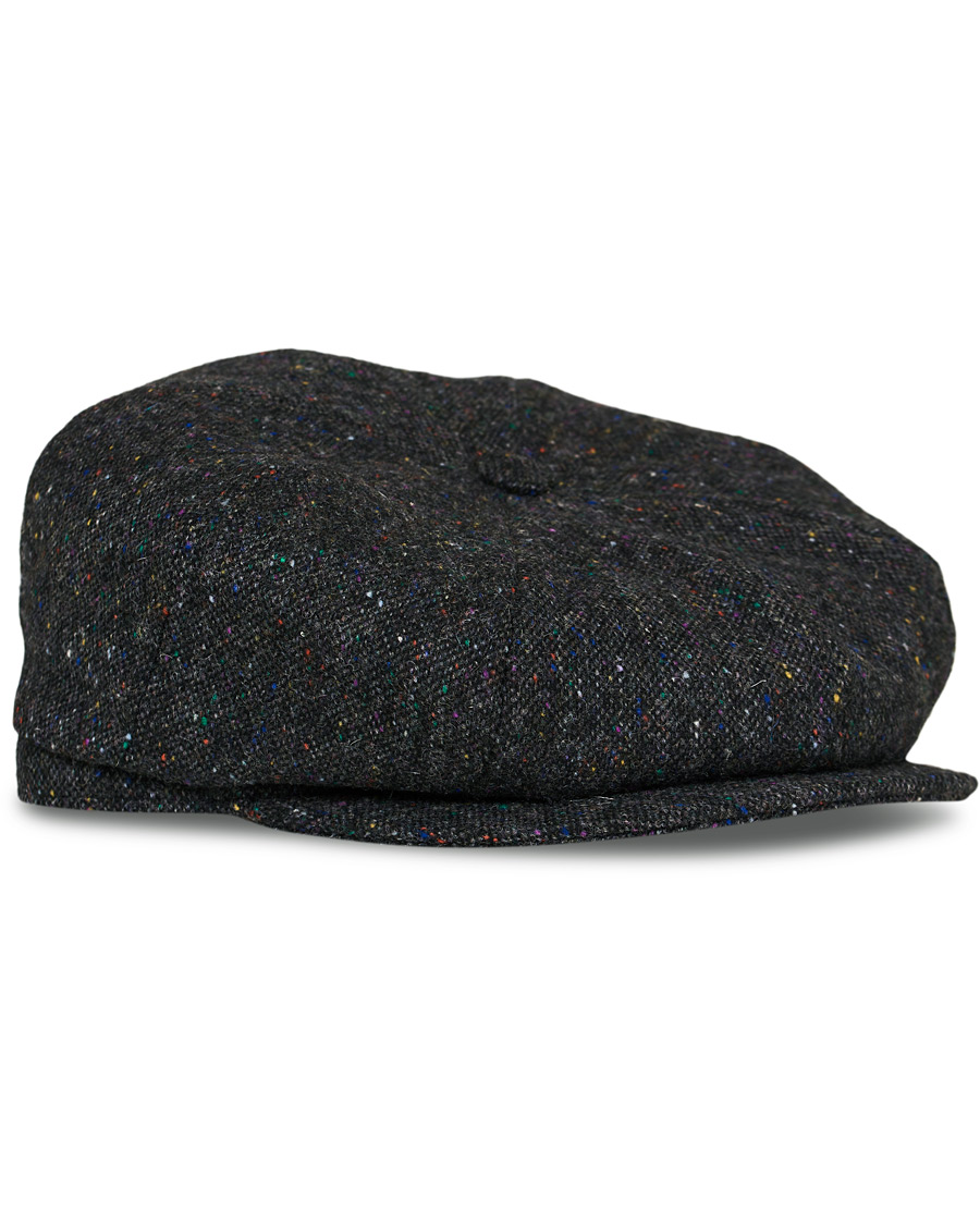 Heren | Lock & Co Hatters Tremelo Donegal Tweed Cap Dark Grey | Lock & Co Hatters | Tremelo Donegal Tweed Cap Dark Grey