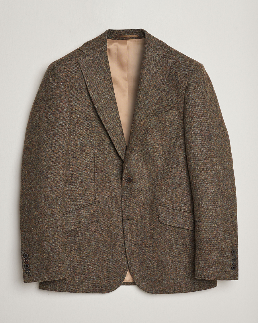 Heren | Blazers | Walker Slater | Edward Wool Donegal Blazer Moss Green