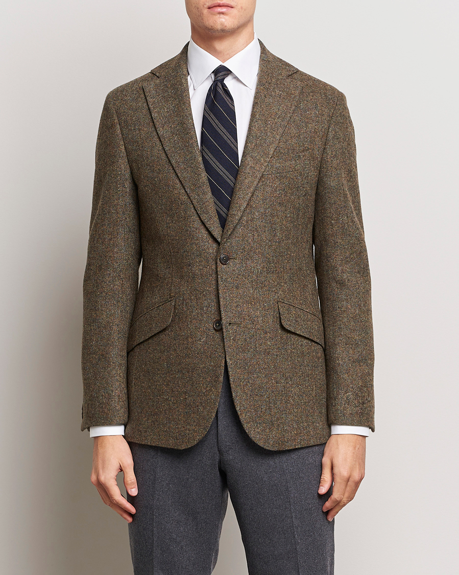 Heren | Blazers | Walker Slater | Edward Wool Donegal Blazer Moss Green