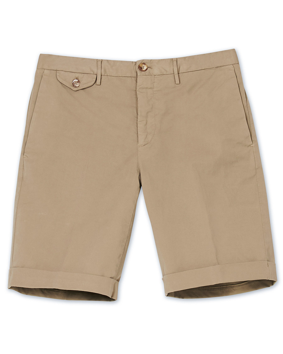 Heren | Korte broek | Incotex | Cotton Chino Shorts Beige