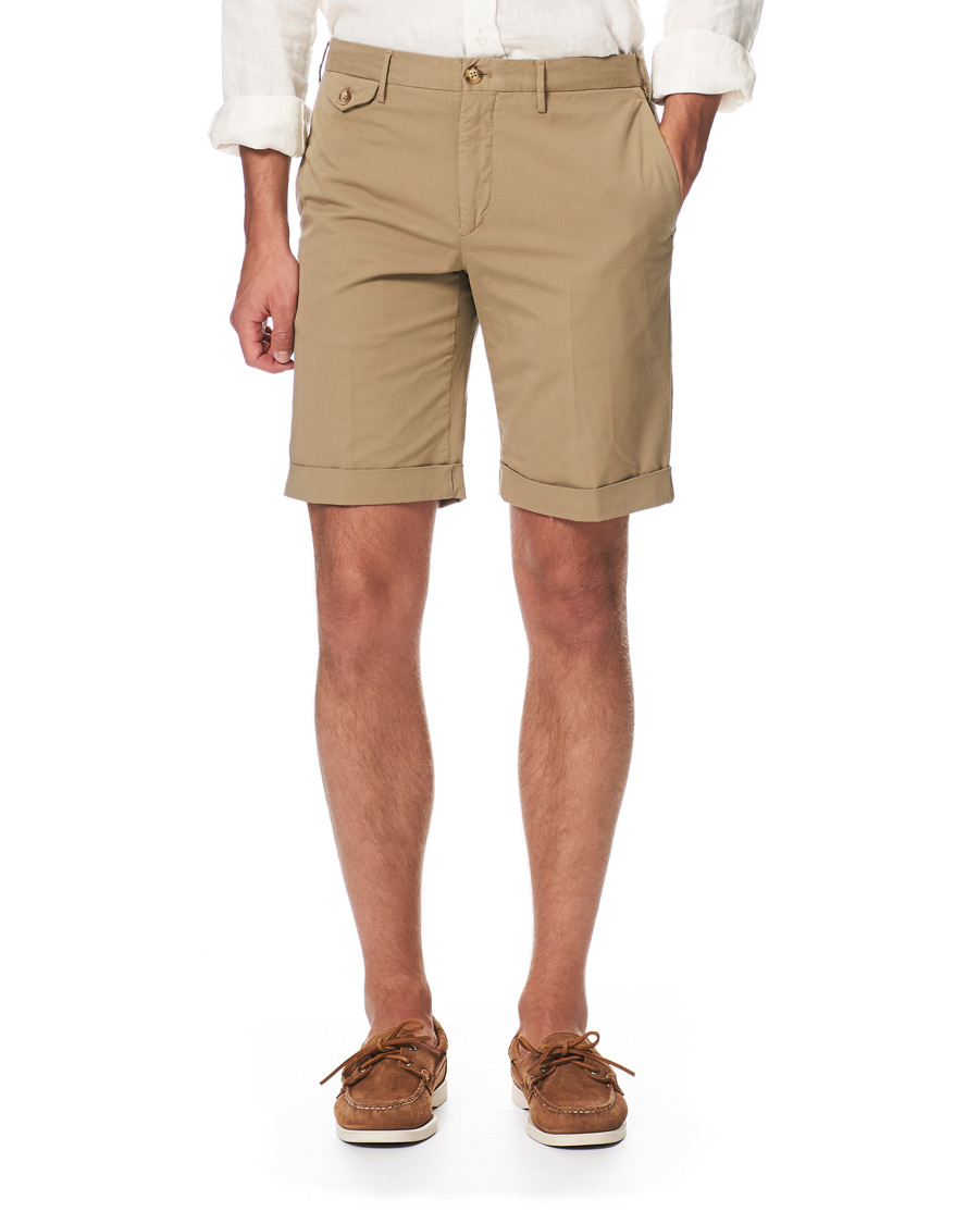 Heren | Korte broek | Incotex | Cotton Chino Shorts Beige