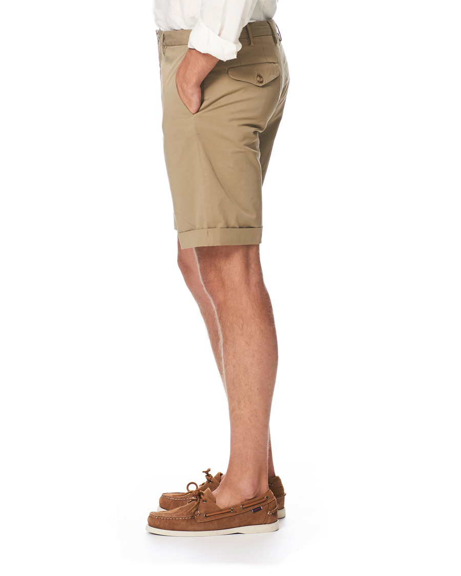 Heren | Korte broek | Incotex | Cotton Chino Shorts Beige