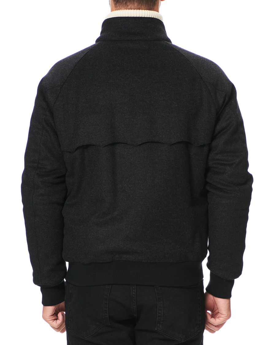 Heren | Jassen | Baracuta | G9 Padded Melton Wool Harrington Jacket Charcoal