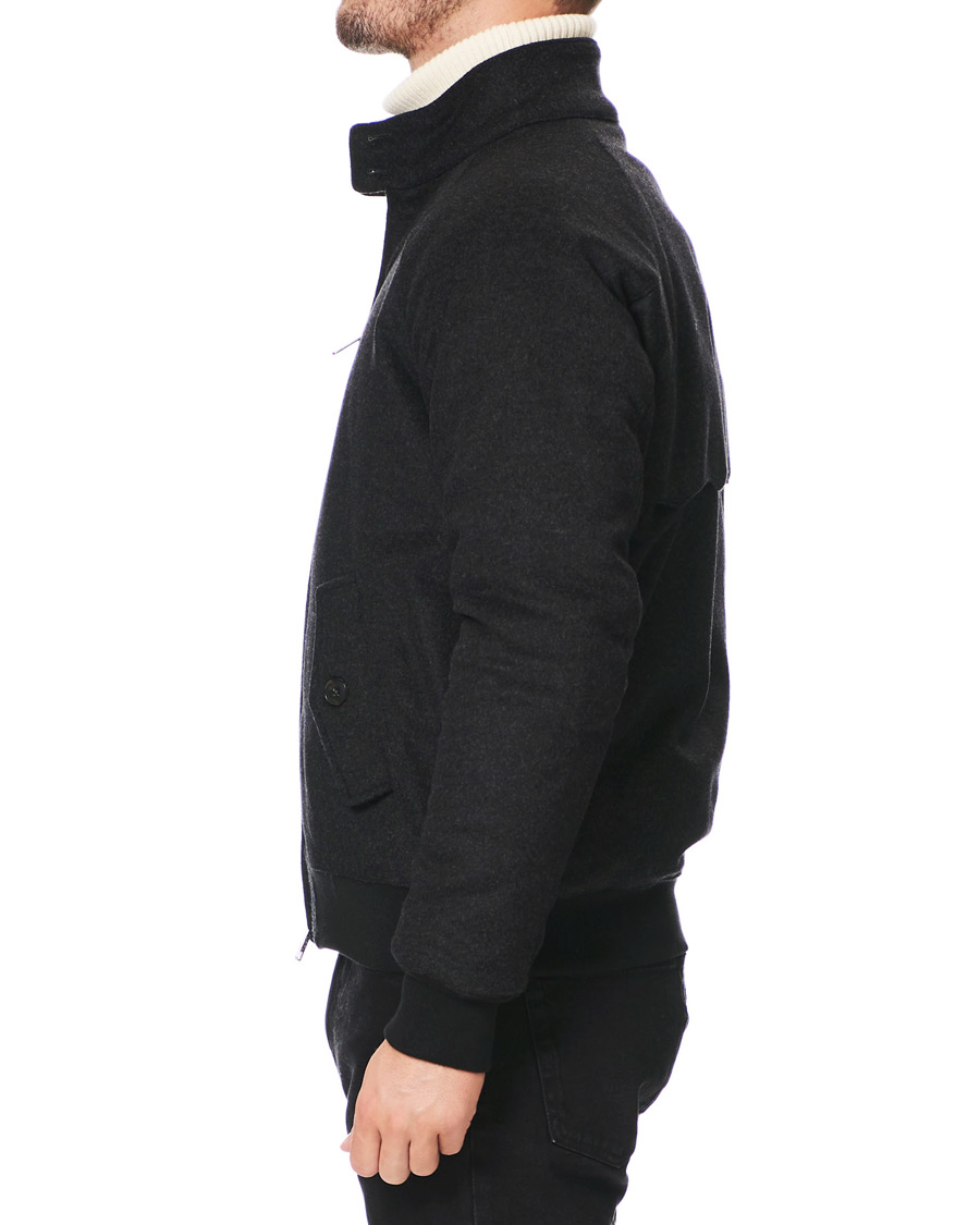 Heren | Jassen | Baracuta | G9 Padded Melton Wool Harrington Jacket Charcoal