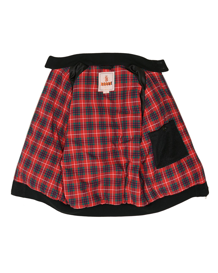 Heren | Jassen | Baracuta | G9 Padded Melton Wool Harrington Jacket Charcoal