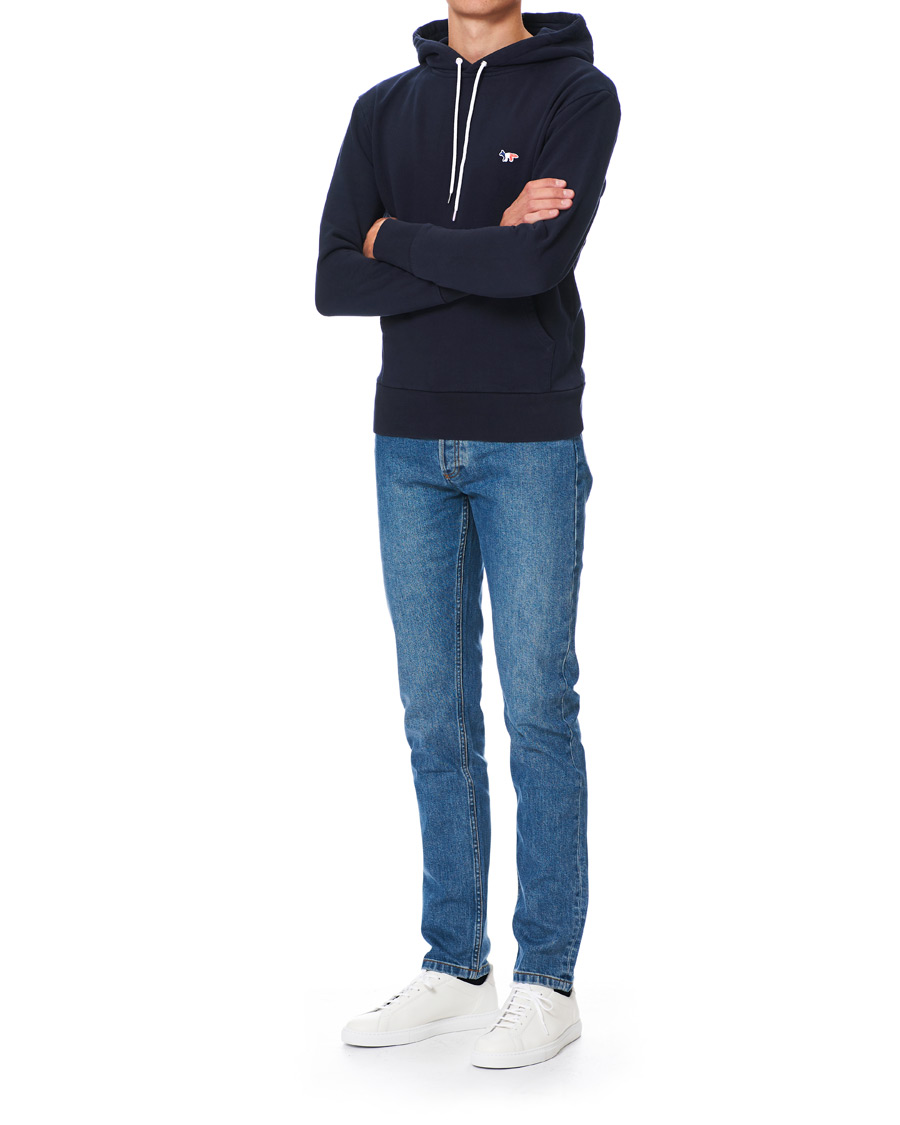 Heren | Truien | Maison Kitsuné | Tricolor Fox Hoodie Navy