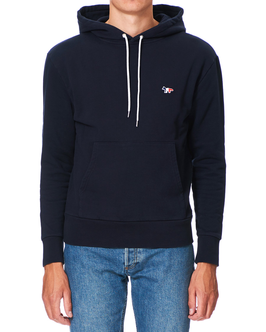 Heren | Truien | Maison Kitsuné | Tricolor Fox Hoodie Navy