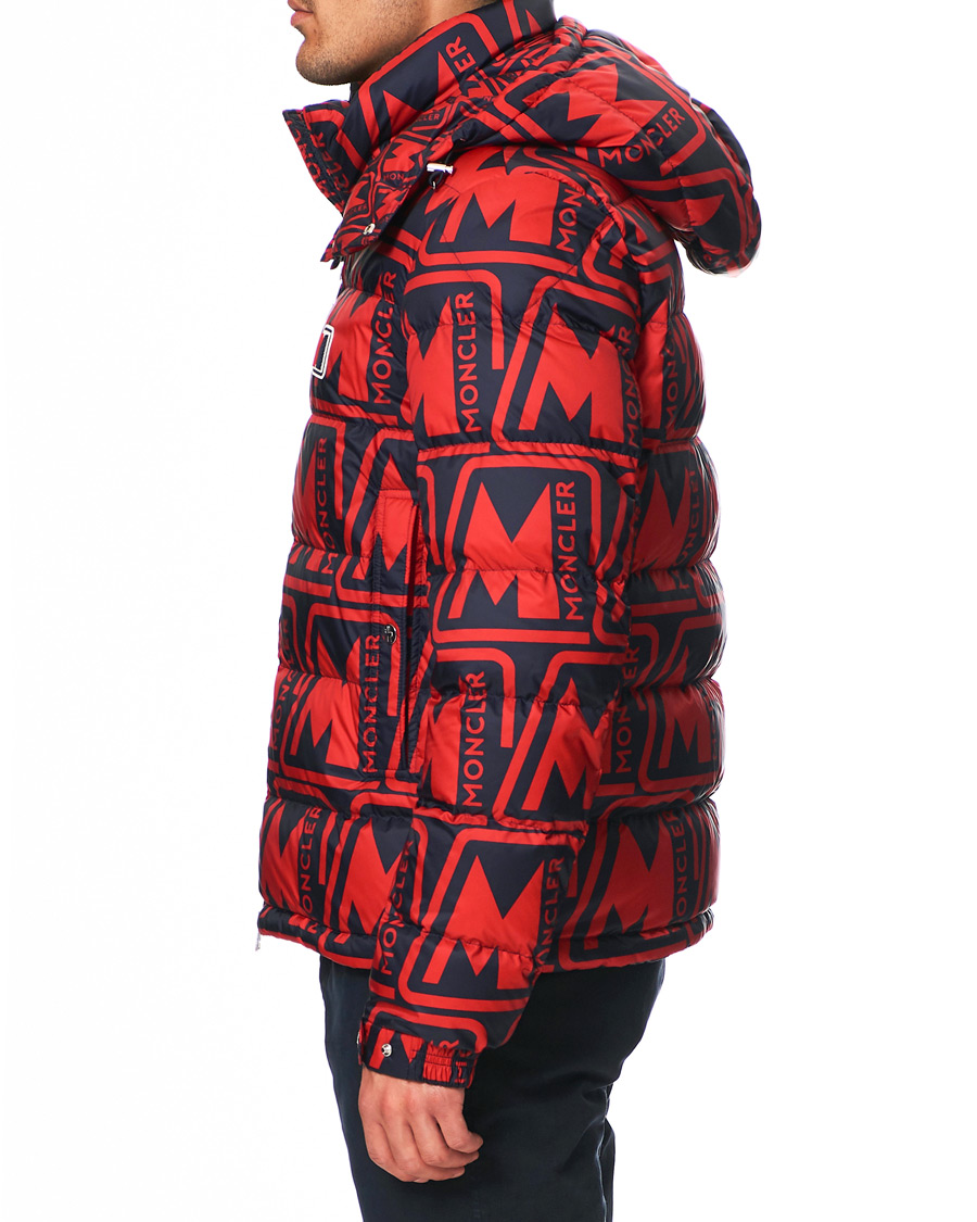 Heren | Jassen | Moncler | Frioland Hooded Down Jacket Red/Multi