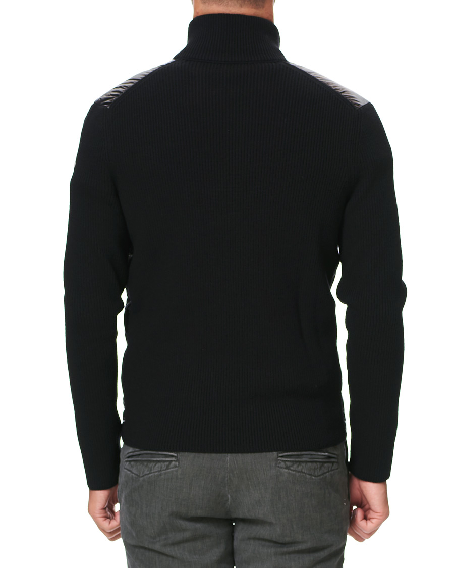 Heren | Truien | Moncler | Stripe Hybrid Full Zip Black