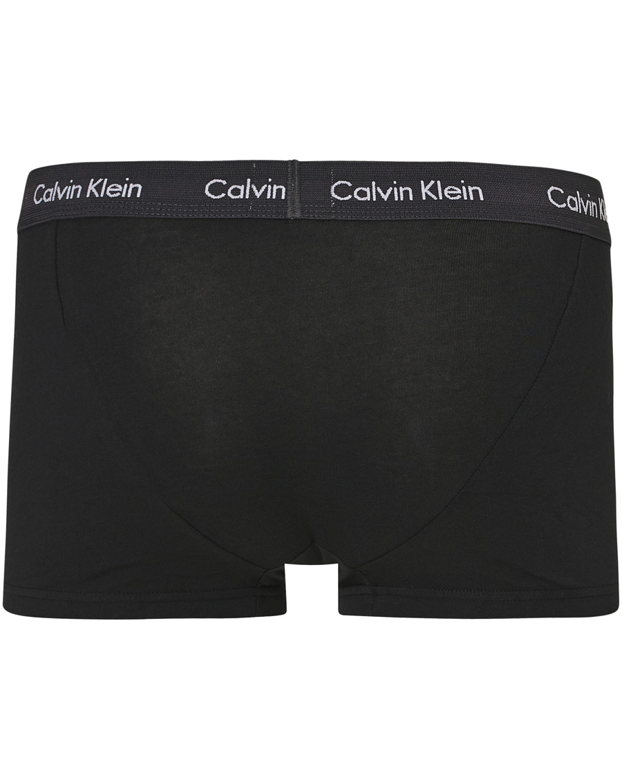 Heren | Ondergoed | Calvin Klein | Cotton Stretch 3-Pack Low Rise Trunk Black/Coral/Grey