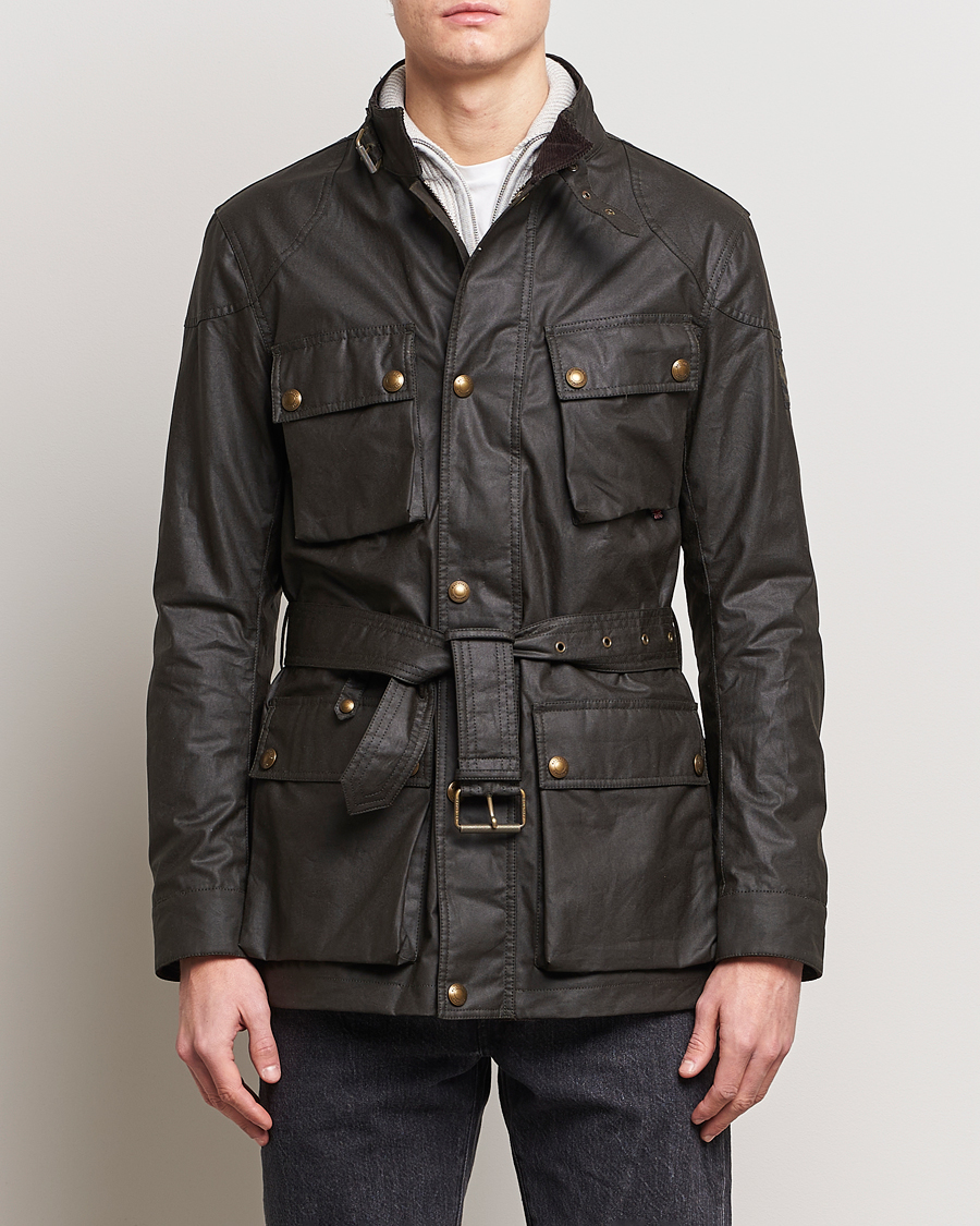 Heren |  | Belstaff | Trialmaster Waxed Jacket Faded Olive