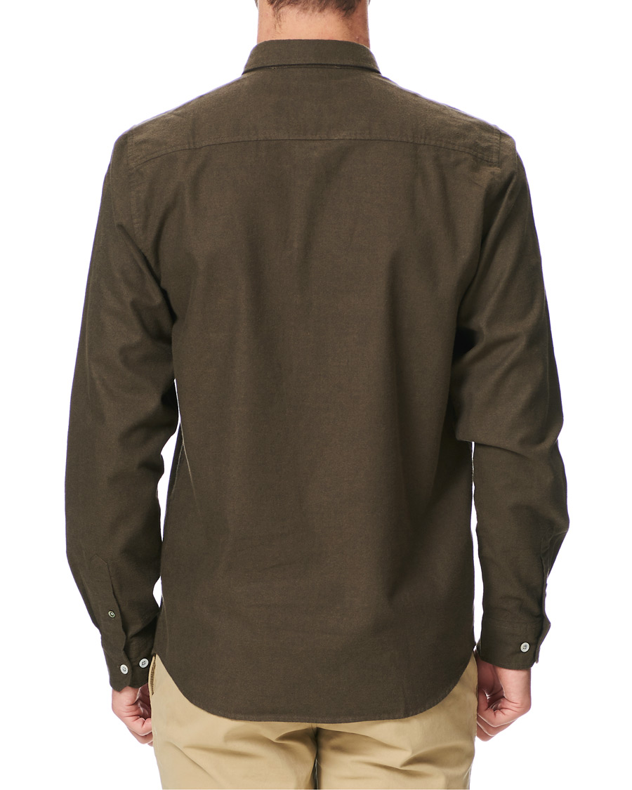 Heren | Overhemden | Norse Projects | Anton Brushed Flannel Shirt Dark Green
