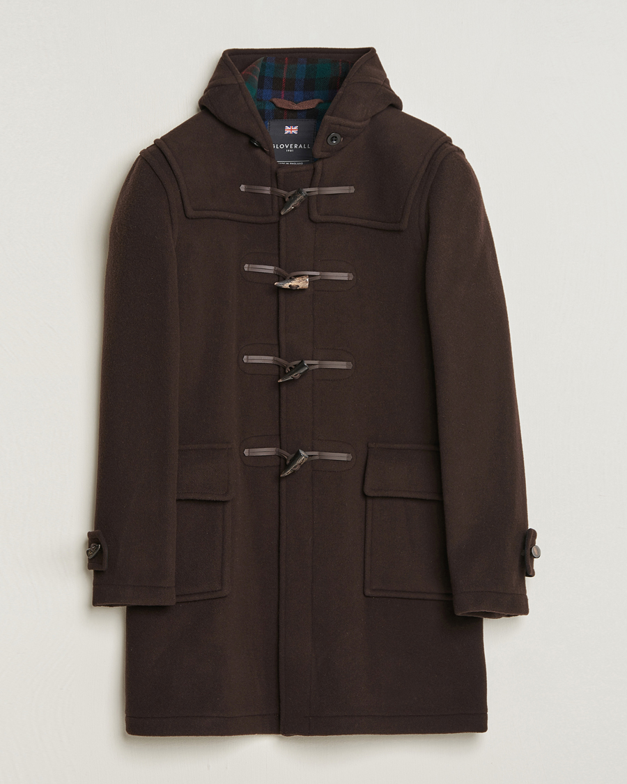 Heren | Jassen | Gloverall | Morris Duffle Coat Brown/Tartan