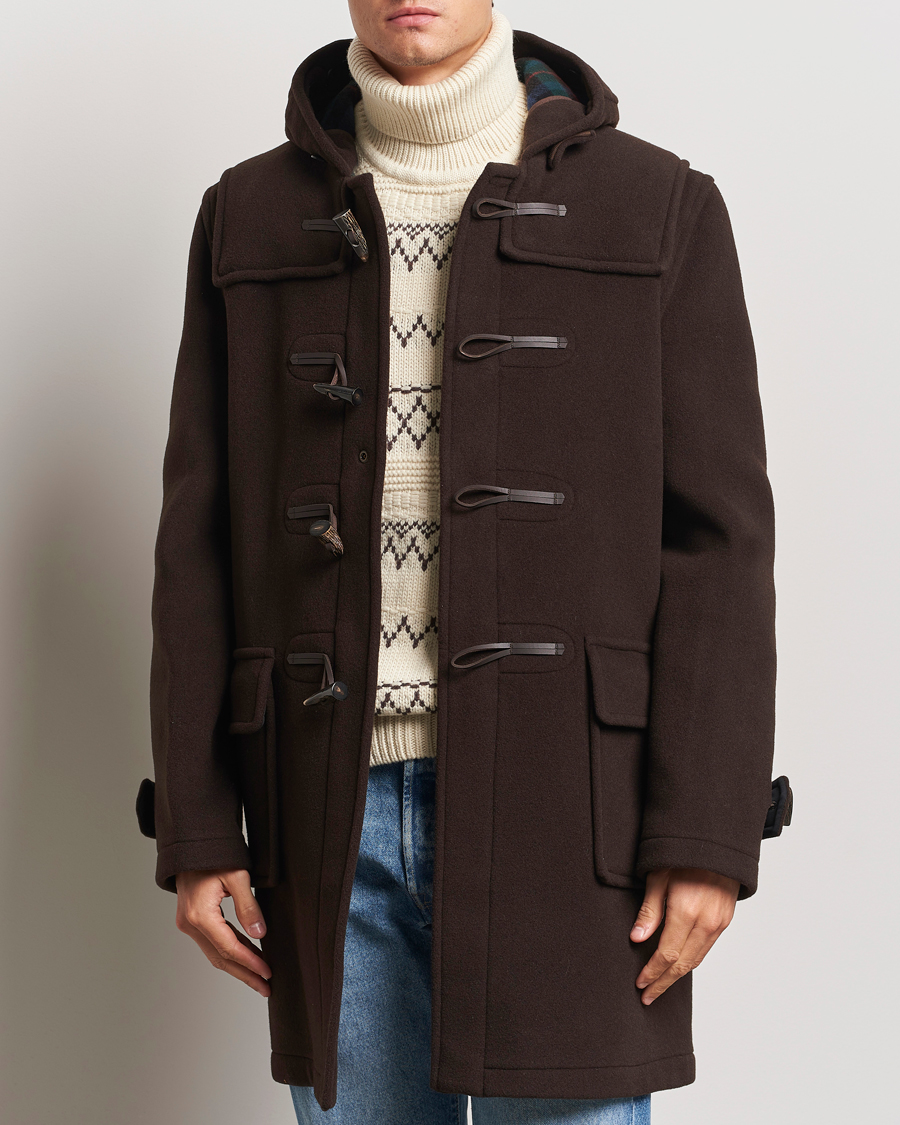 Heren | Gloverall | Gloverall | Morris Duffle Coat Brown/Tartan