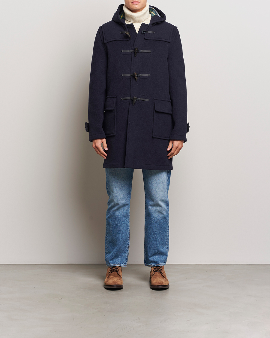 Heren | Jassen | Gloverall | Morris Duffle Coat Navy/Dress Gordon